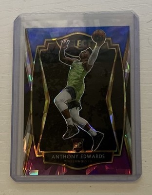 2020-21 Anthony Edwards Panini Select #169 Blue White Purple Ice Rookie Card RC 