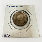 Canada 1931 Silver Quarter 25 Cents .800 Fine King George V AU Coin