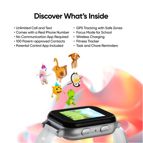 Watch 3e - Smartwatch für Kinder, GPS-Tracker, keine Social Media oder Internet, Fe... - Bild 7 von 9