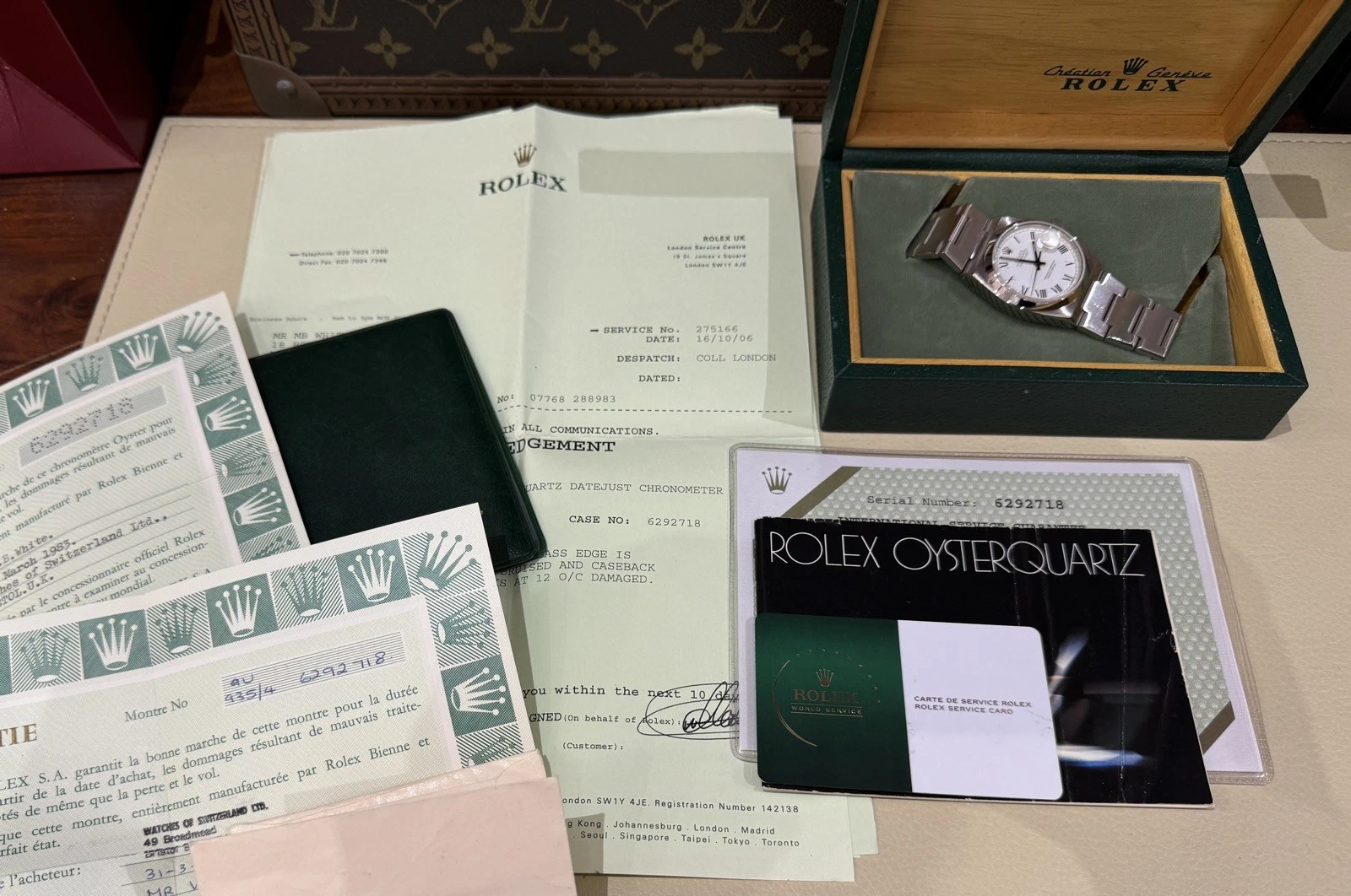 Rolex — Vintage 1983 Rolex Oysterquartz Datejust Steel Wrist Watch Ref 17000 Full Set