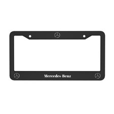 Mercedes-benz Stainless Steel Waterproof License Plate Frame 2 Pack Black