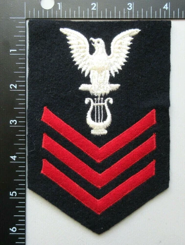 ⭐WW2 DATED 1943 U.S. NAVY 1ST CLASS PETTY OFFICER MUSICIAN RATE MILITARY PATCH
