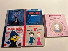 Lot Baby Lit Board Books Romeo Juliet Moby Dick Sherlock Holmes Jane Eyre Pride