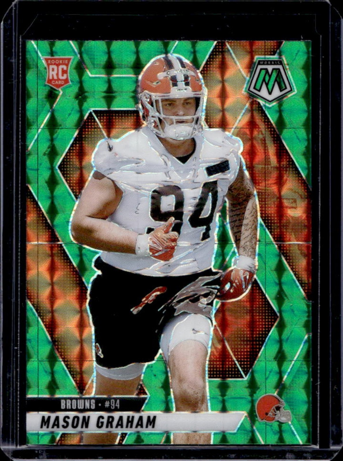 2025 Mosaic Mason Graham Rookies RC Green Prizm Rookie #311 Browns