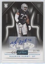 2018 Panini Playbook Rookies Signatures Platinum 31/49 Maurice Hurst Auto 6o3