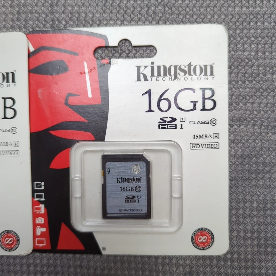 Kingston SDHC 16GB Memory Card x2 Class 10 45MB/s Rare New Sealed UK - Image 3 of 4