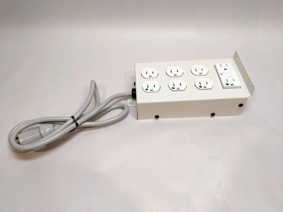 4 Hubbell Hospital Grade 8-Outlet Power Strip GFCI 15A Kord King 4ft 14AWG SJTOW - Image 2 of 4