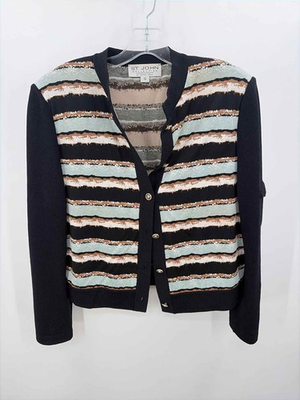 #ad #ad Pre Owned St John Black Size 12 Cardigan Sweater $86.99
