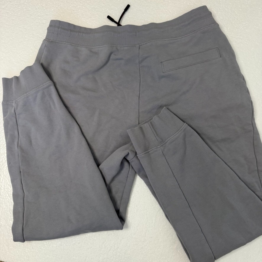 HUGO BOSS Cotton-Terry Tracksuit Bottoms Drawstring Joggers Size Large Gray thumbnail 3