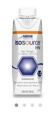 NEW CASE OF 24 NESTLE ISOSOURCE HN 1.2 CAL UNFLAVORED FORMULA 250 ML