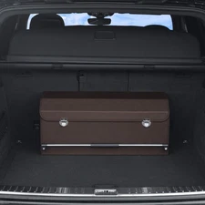 Car Trunk Organizer Collapsible Durable Cargo Storage Box with Lid and Handle