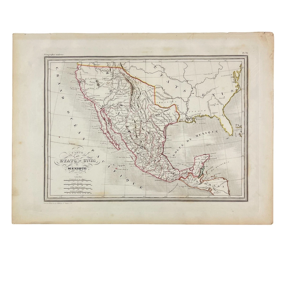 Mexico Texas 1800-1899 Date Range Antique North America Maps