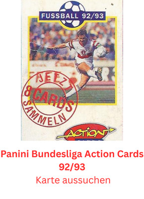 Panini Bundesliga Action Cards 1992/93