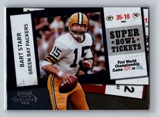 Bart Starr 2010 Playoff Contenders SUPER BOWL TICKET #1 Football NFL Card HOF
