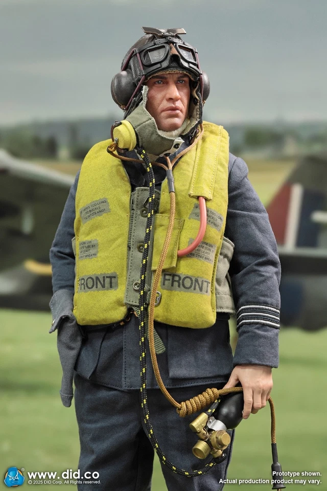DID K80187 1/6 WWII British Pilot Squadron Leader Tom Action Figure Model Toy - Image 4 of 4
