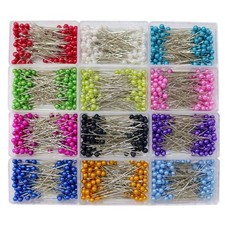 1200PCS Sewing Pins for Fabric, Straight Pins with Pearlized Ball Heads Long ...