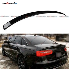 REAR BOOT TRUNK LIP SPOILER WING FOR AUDI A6 S6 C7 SALOON 2011-2018 GLOSS BLACK