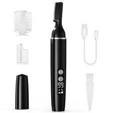 Eyebrow Trimmer Electric Eyebrow Razor with Digital Display LED Light, 2-Spee...