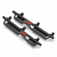 Running Boards w/Two Stairs Design All-Steel Build, Bolt-on Side Steps Compatibl