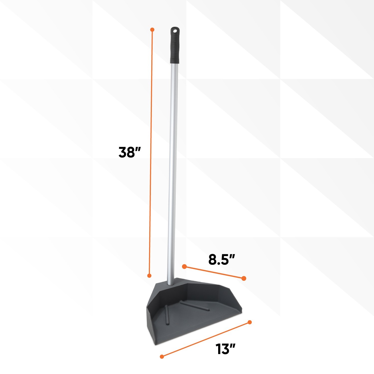 Superio Silicone Lobby Dustpan with Long Handle 38"