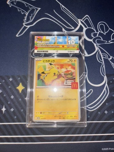Pokémon TCG Pikachu Card 020/M-p Jap McDonald's Promo - ACE 10 / Perfect Subs