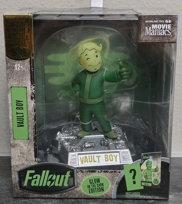 McFarlane Movie Maniacs Fallout Vault Boy Glow In The Dark Figure Gold Label New