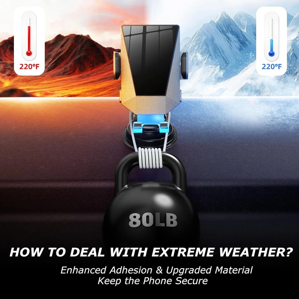 Wireless Car Charger Phone Holder 15W Fast Charging,Dashboard, Windshield, Vent - Image 4 of 4