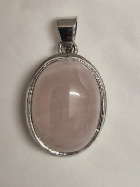 Silberanhänger Rosenquarz