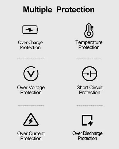 Rechargeable Heated Vest Battery Pack 16000mAh 7.4V, Power Bank for Heated Jacke image 5