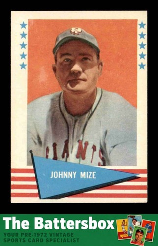 Johnny Mize #63 1961 Fleer card