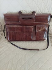 Vintage Korean Authentic Eel Skin Briefcase/case 16x11
