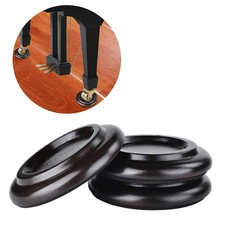 Grand Piano Caster Cups with Felt Bottom 3 Pack Solid Wood Upright Piano Legs...