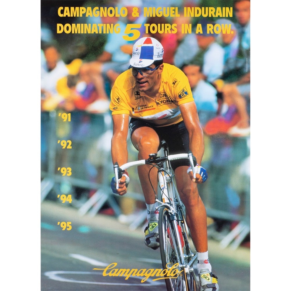 Miguel Indurain, 5x Time Tour de France Winner, Original Vintage
