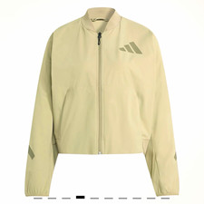 adidas Wonder Cargo Womens Beige 100 RECYCLED Bomber Jacket Full Zip XS