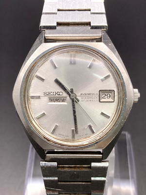 【稼働】SEIKO セイコーIndicators Diashock jewels Exc+4/RARE] SEIKO BUSINESS-A DIASHOCK 8346-7010 Men's Vintage