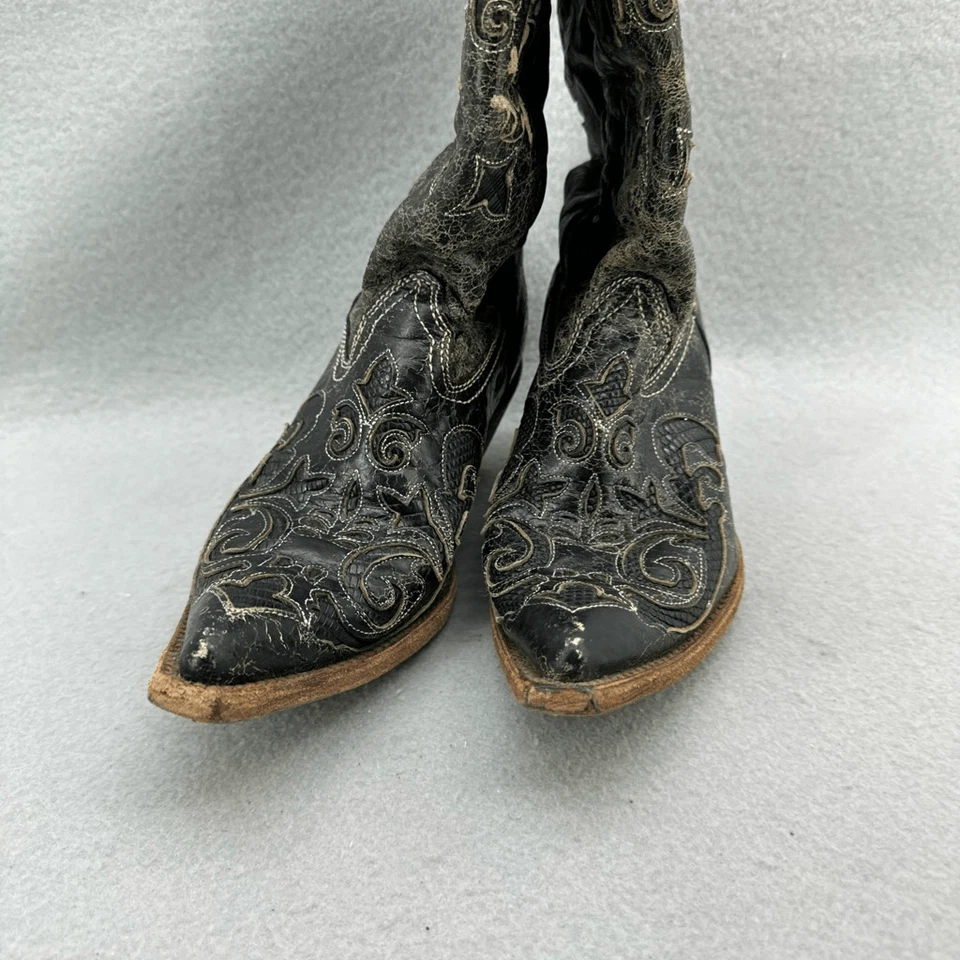 Botas vaqueras Corral para mujer de cuero envejecido punta negra talla 6,5 W Foto 4 de 4