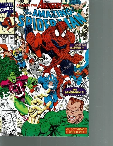 Amazing Spider-Man 348 Sandman Avengers VF/NM