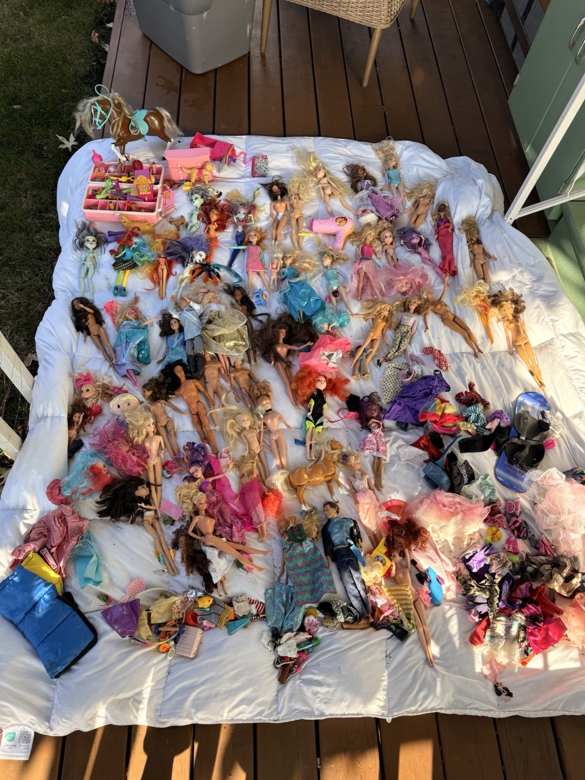 Large Lot of Over 60 Mattel Barbie, Monster High, Other Dolls and Accessories