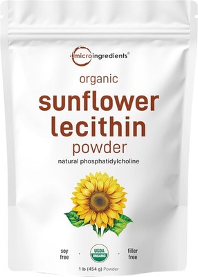 Micro Ingredients Organic Sunflower Lecithin Powder, 1 Pound, Sustainable... 