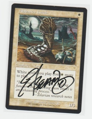 Magic the Gathering ~ Alabaster Leech ~ M/NM ~ Invasion ~  Signed by Artist #1