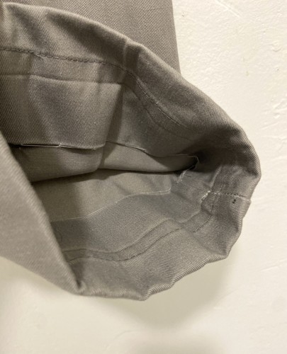 VINTAGE 60'S CHINO GRAY FADED WORK TALON CUFFED COTTON DRESS PANTS 32x26 RARE - Picture 11 of 17