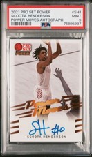 PSA 9 - SCOOT HENDERSON Auto 2021 Pro Set Power Moves Autograph SCOOTA 1st Year