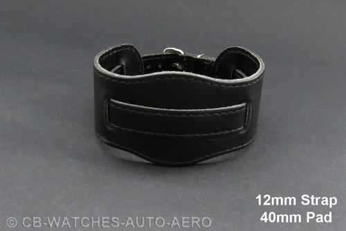 Nuevo Cuero Primera Guerra Mundial Militar Correa Reloj de Trinchera - Negro Marrón - 10mm 12mm 14mm - Imagen 21 de 29