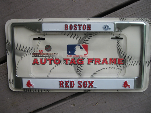 BOSTON RED SOX Auto Tag License Plate Frame Rico Industries MLBP 2010 - UNOPENED
