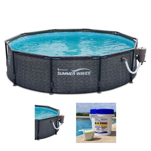 Summer Waves 10ft x 30in Outdoor Round Frame Above Ground Swimming Pool Set - Click1Get2 Hot Best Offers&secure=symbol&set=par&sale=mega Discount