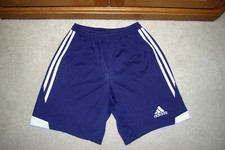 Adidas Climacool Athletic Soccer Gym Shorts Youth Boys L Drawstring Blue EUC 