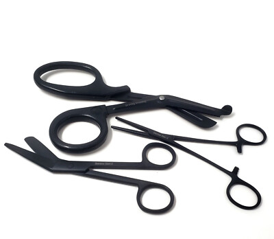 3x First Aid Kit Trauma Shears 7.25''+Bandage Scissors 5.5''+Hemostat Forceps 5.5''