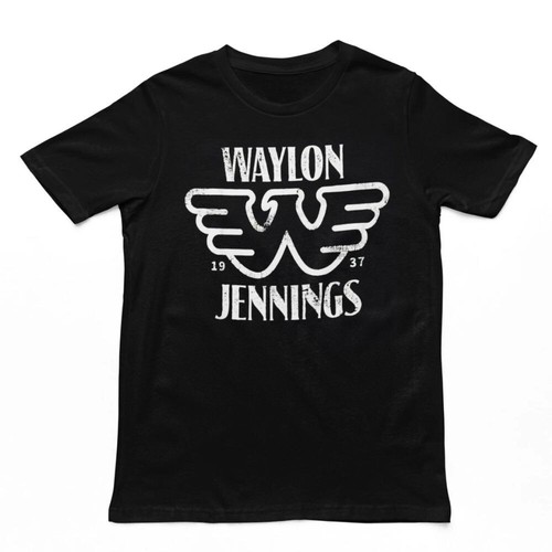 Waylon Jennings Established Mens T Shirt Country Rock Music Classic Band Black