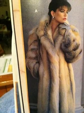 NWD  Womens Authentic Jindo Golden Island Full Length Maxi Fox Fur Coat SZ M