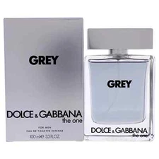 The One Grey Dolce & Gabbana for Men 3.4 oz Eau de Toilette intense Spray 
